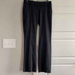 LOFT Marisa Black & White Pinstripe Trouser Pants